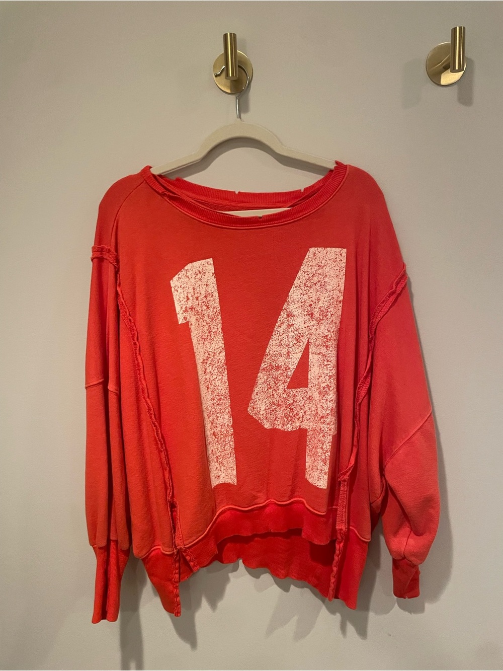 Free People orange Camden pullover